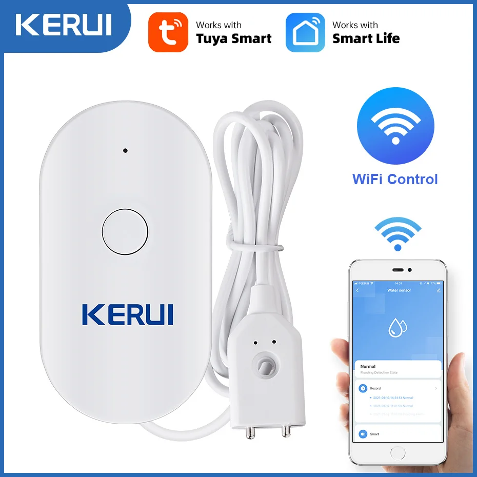 KERUI Wi-Fi датчик воды умный  – обзор и цена Smart Home Notifications