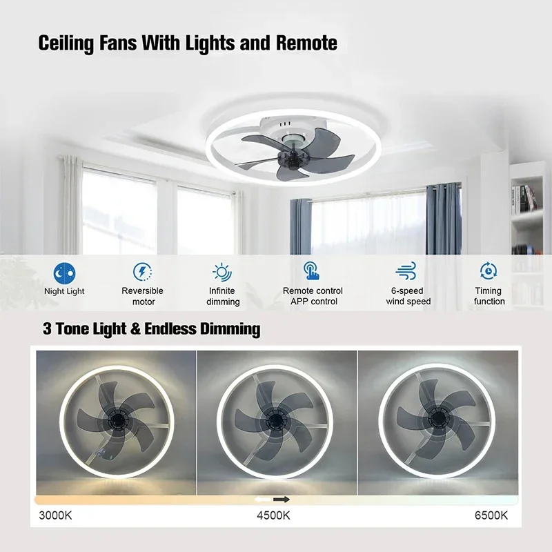 Интеллектуальный бесшумный сов – обзор и цена Smart Ceiling Fan