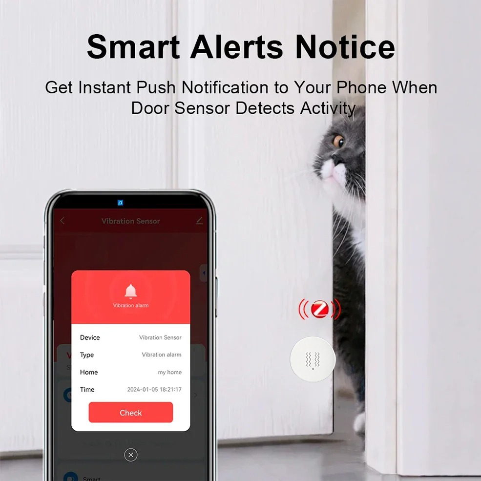 Умный датчик вибрации Tuya Zig – обзор и цена Smart Home Notifications